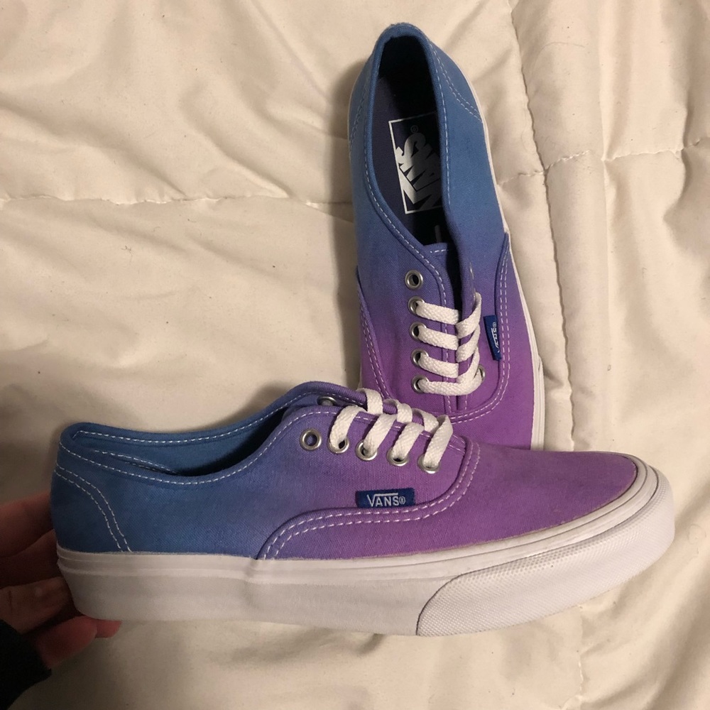 nwot purple blue ombré vans authentic
